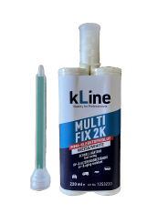 kLine Multi Fix 2K-MMA Klebstoff 220 ml Kartusche inkl. 2 Mischer Weiss